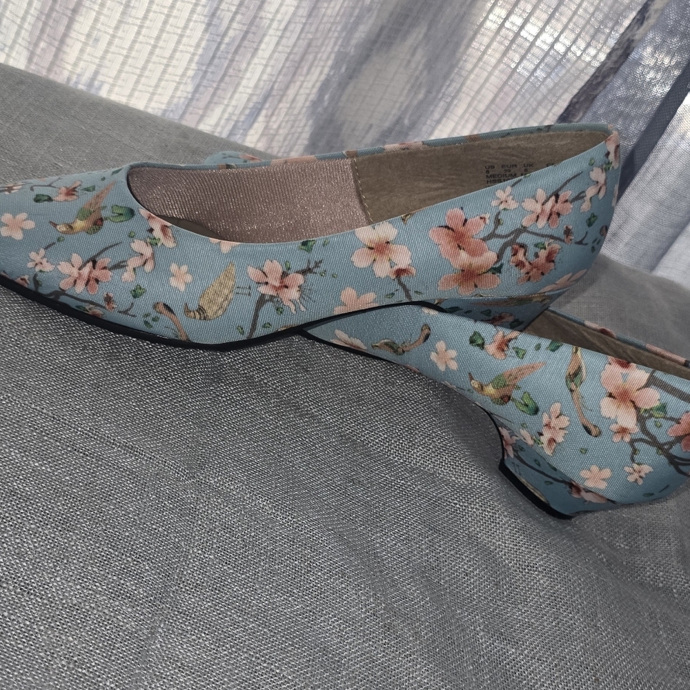 Floral Blue Women's Shoes